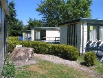 De chaletjes, de voorste was van Lia en Huub, de middelste van ons en de laatste van Lisa en Tom